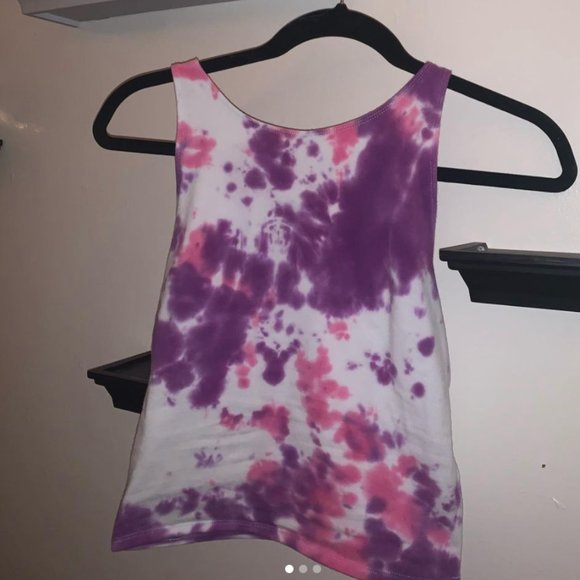 purple tye dye tank top - Picture 1 of 3